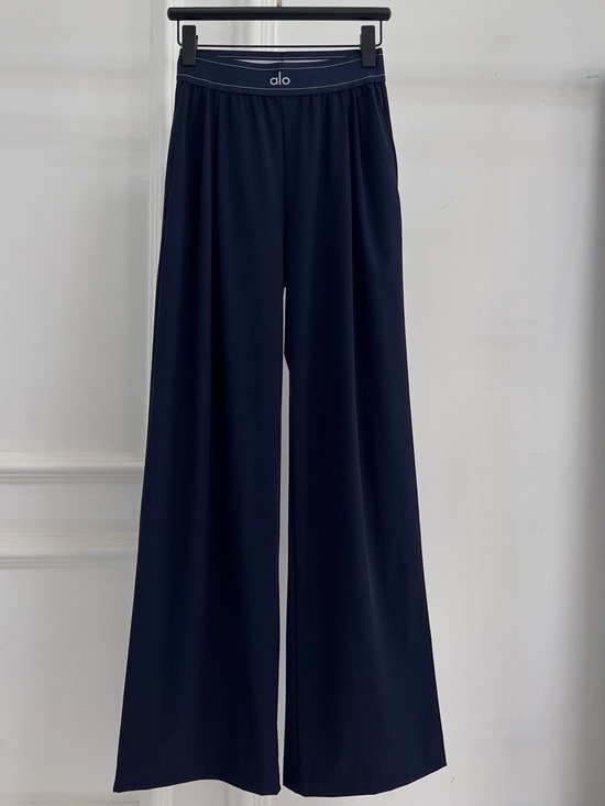 Meet the Posher Pants - ALO Yoga Navy High-Rise Wide-Leg Pants